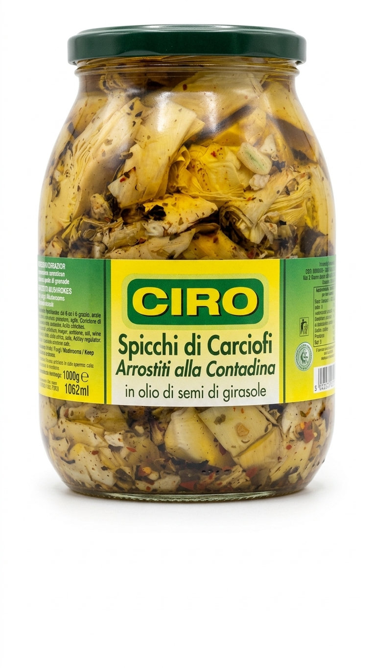 Spicchi di carciofi arrostiti